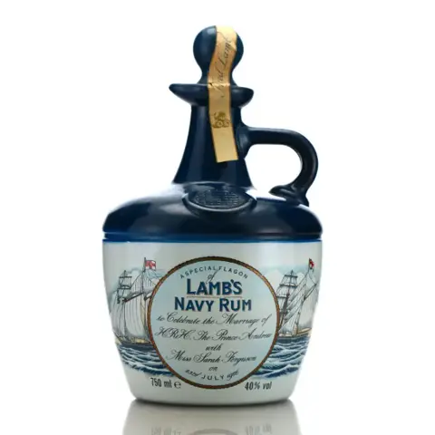 Alfred Lamb's Navy Rum Decanter (Royal Wedding Andrew and Sarah) 1986