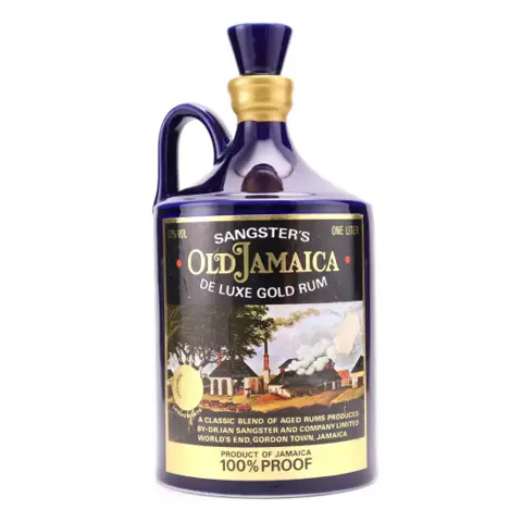 Sangster's De Luxe Gold Rum (Blue caraffe)