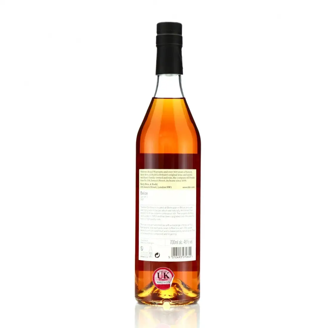 Image haute résolution de Berry Bros &amp; Rudd Travellers Belize Rum 2007