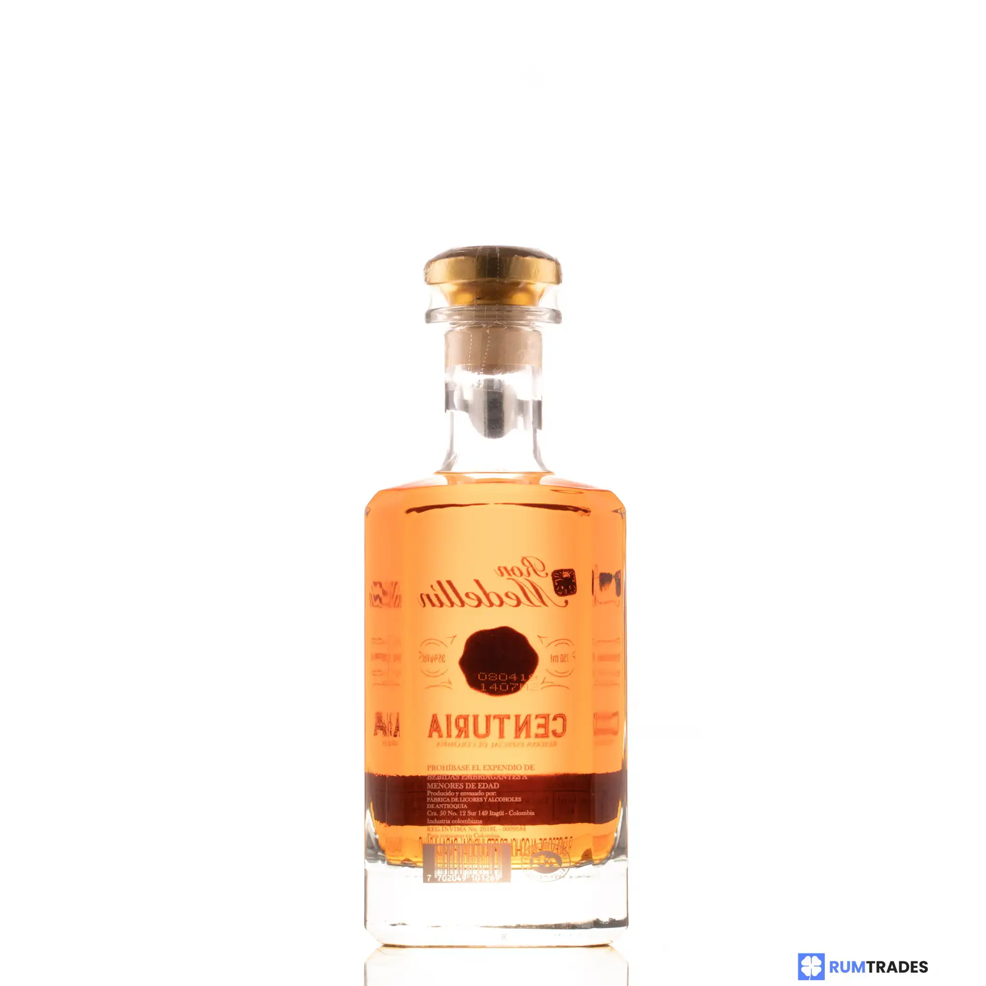 Hochauflösendes Bild von Licores de Antioquia Ron Medellin Centuria 1970