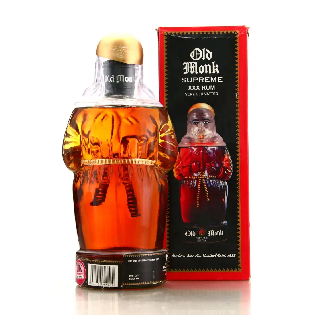 Hochauflösendes Bild von Mohan Meakin Distillery Old Monk Surpreme XXX Rum