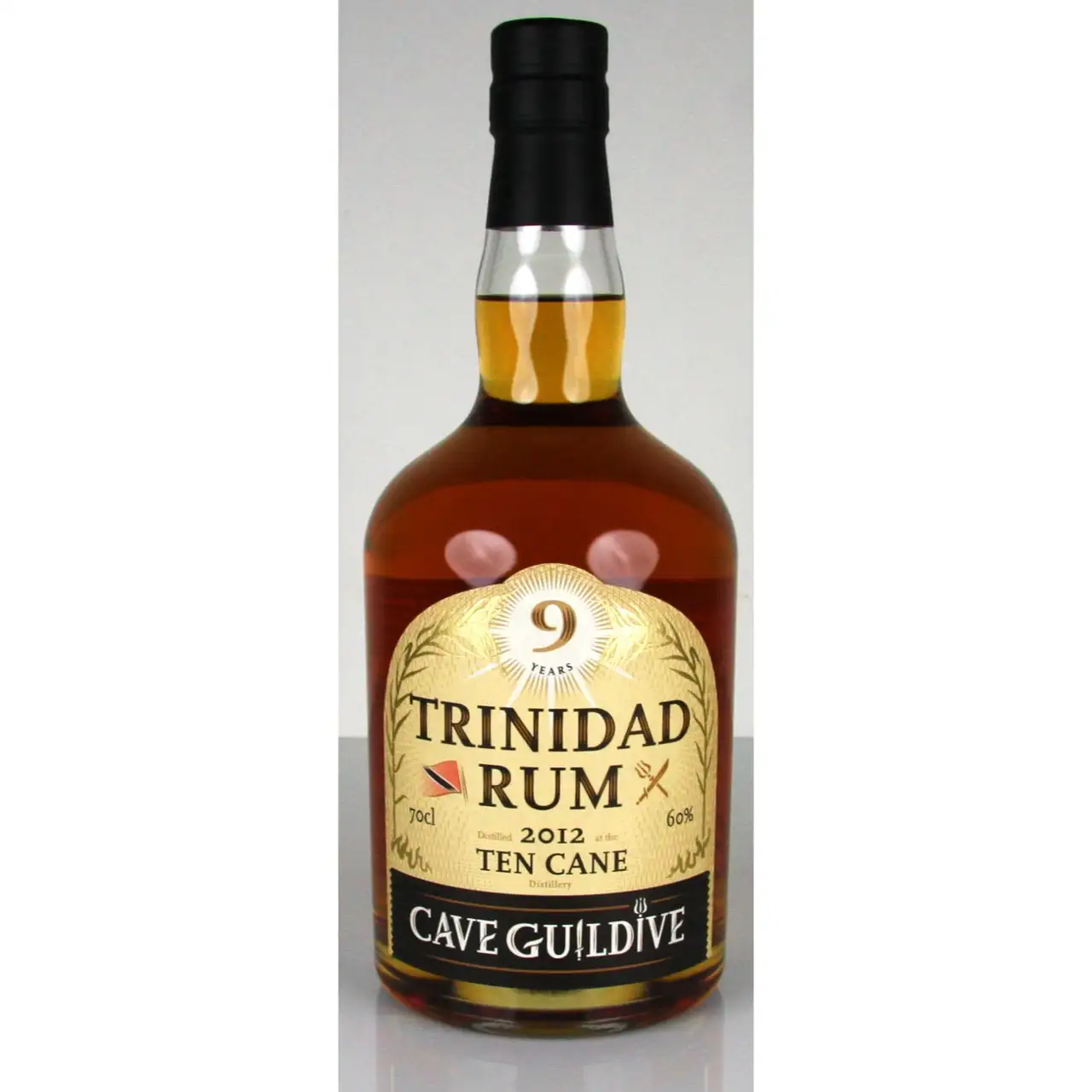 Bottle of Cave Guildive Ten Cane Trinidad Rum 2012