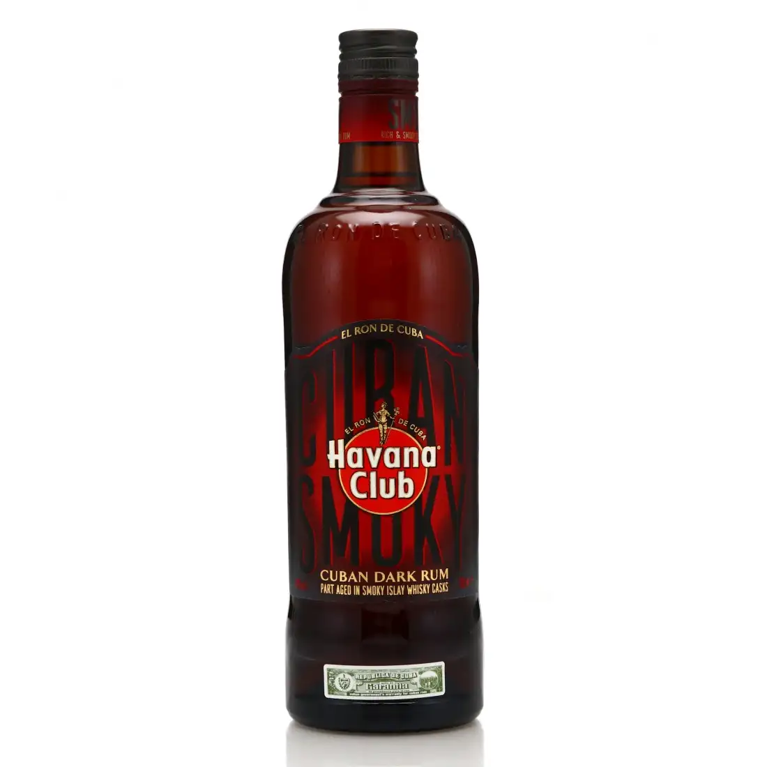 Bottle of Havana Club Cuban Smoky