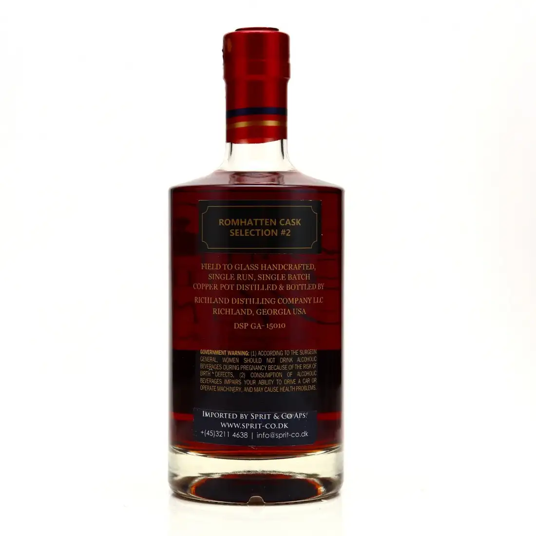 Image haute résolution de Richland Rum Single Estate Old South Georgia Rum (Romhatten Cask #2) 2011