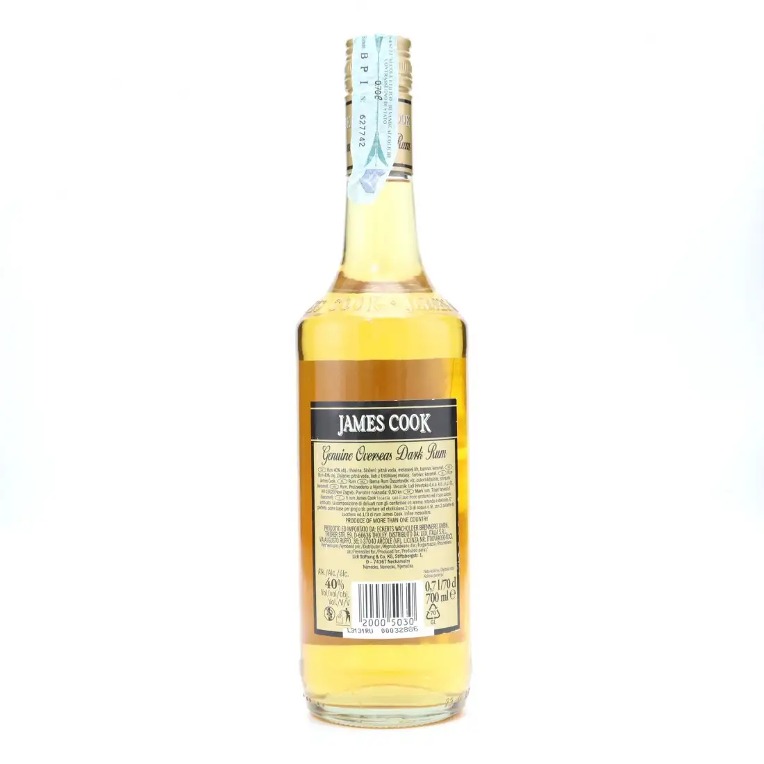 High resolution image of James Cook Genuine Overseas Dark Rum