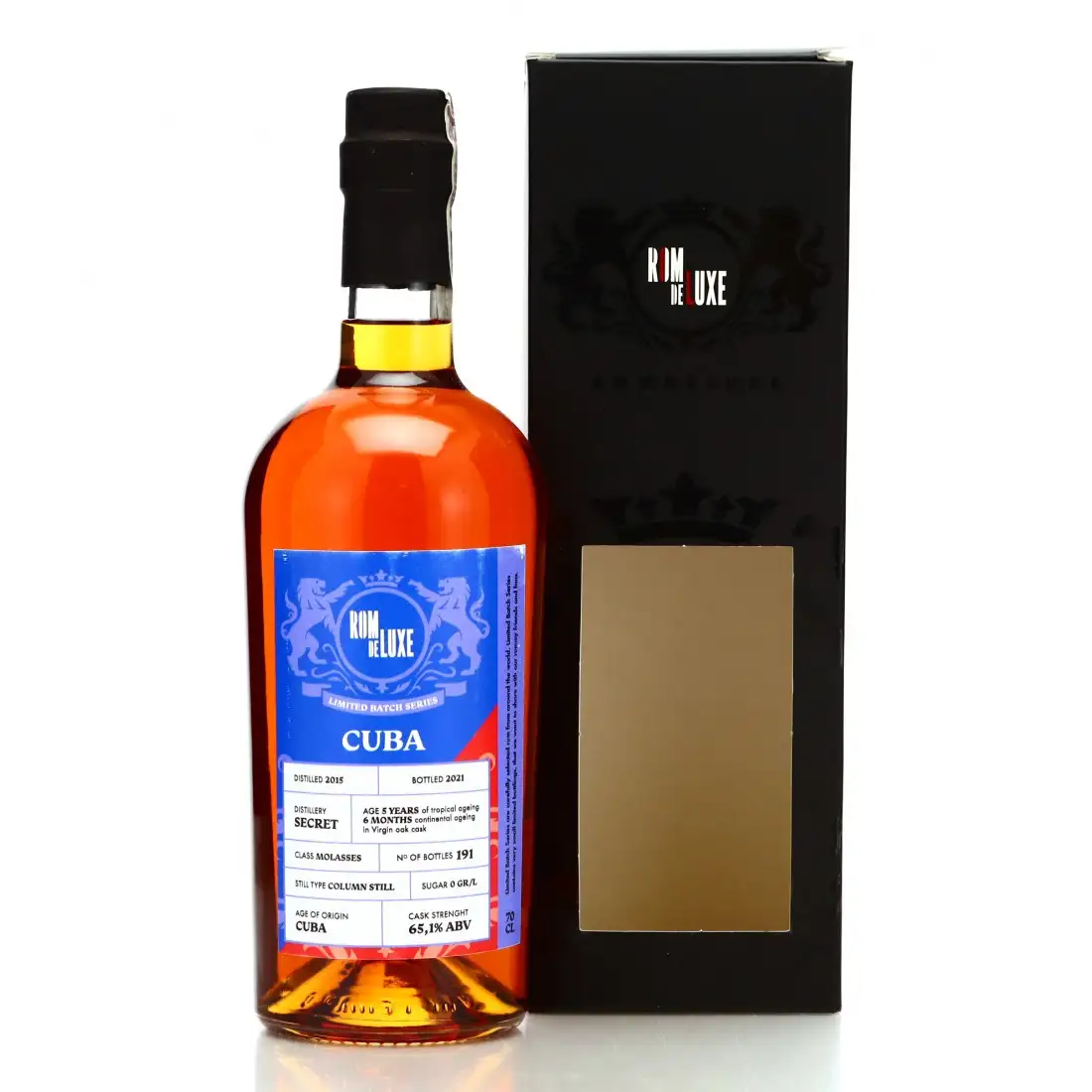 Bottle of Romdeluxe Limited Batch Series Cuba 2015