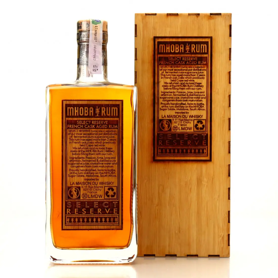 Image haute résolution de MHOBA Select Reserve French Cask Rum 2019