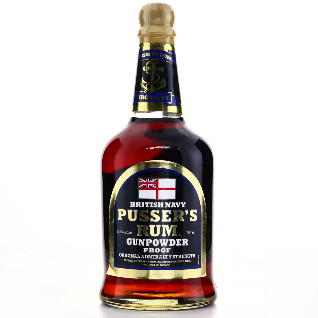 Bottle of Pusser‘s Rum Gunpowder Proof (Black Label)