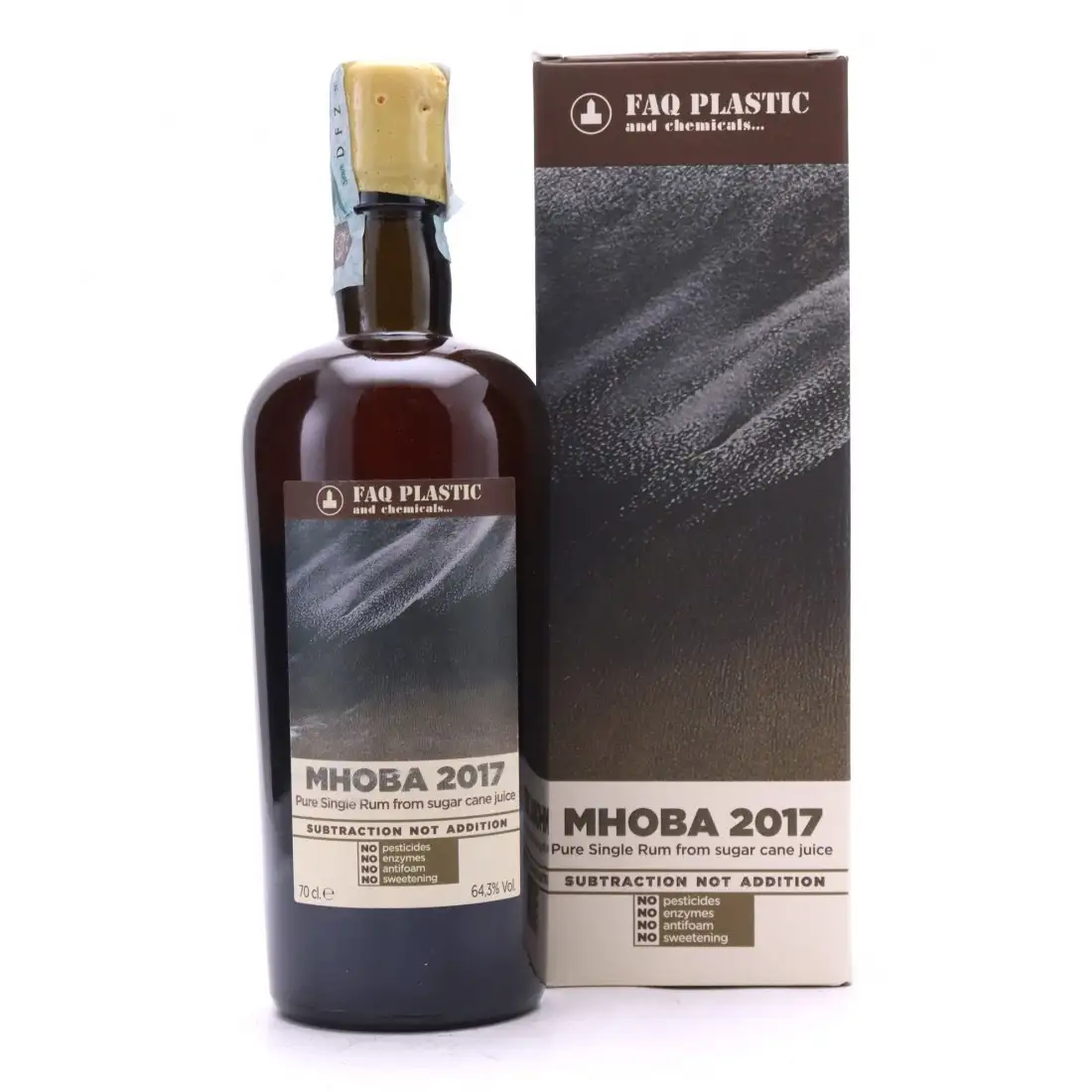 Bottle of Velier MHOBA FAQ Plastic 2017