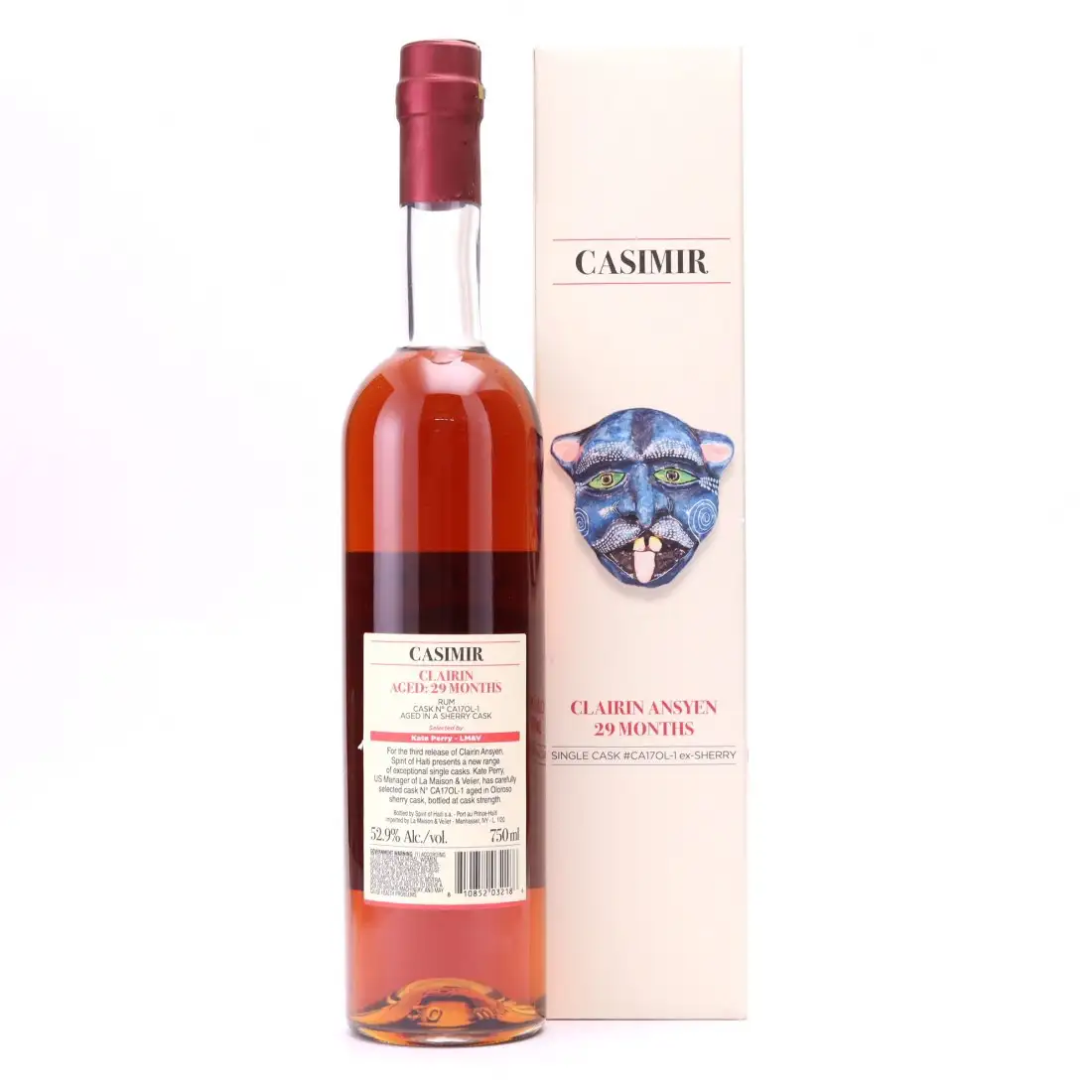 High resolution image of Velier Casimir Clairin 29 months (Kate Perry, LM&amp;V) 2017