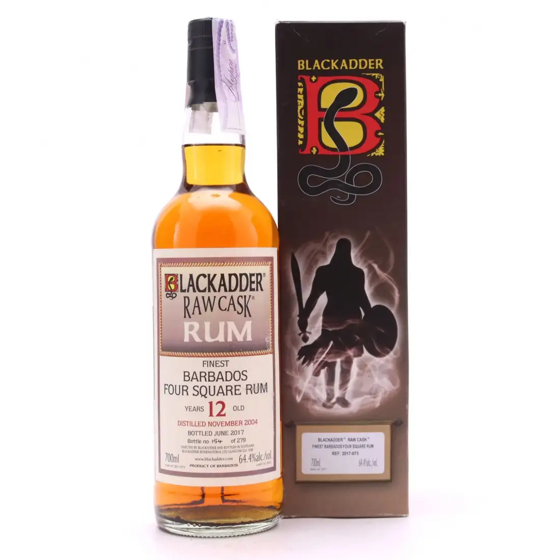 Bottle of Blackadder Foursquare Raw Cask Four Square Rum 2004