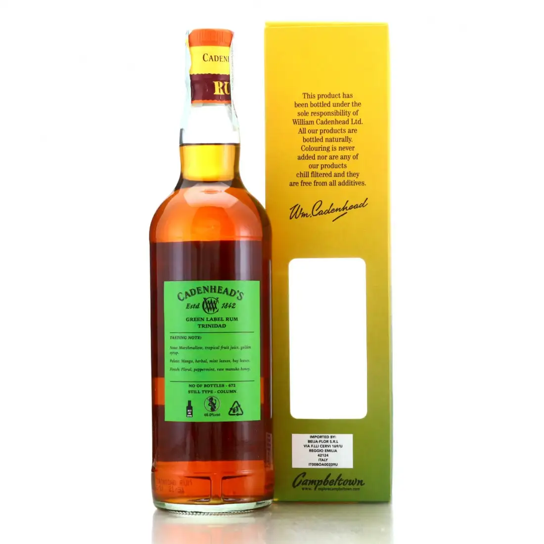 High resolution image of Cadenhead‘s T.D.L Green Label Trinidad Rum 2003