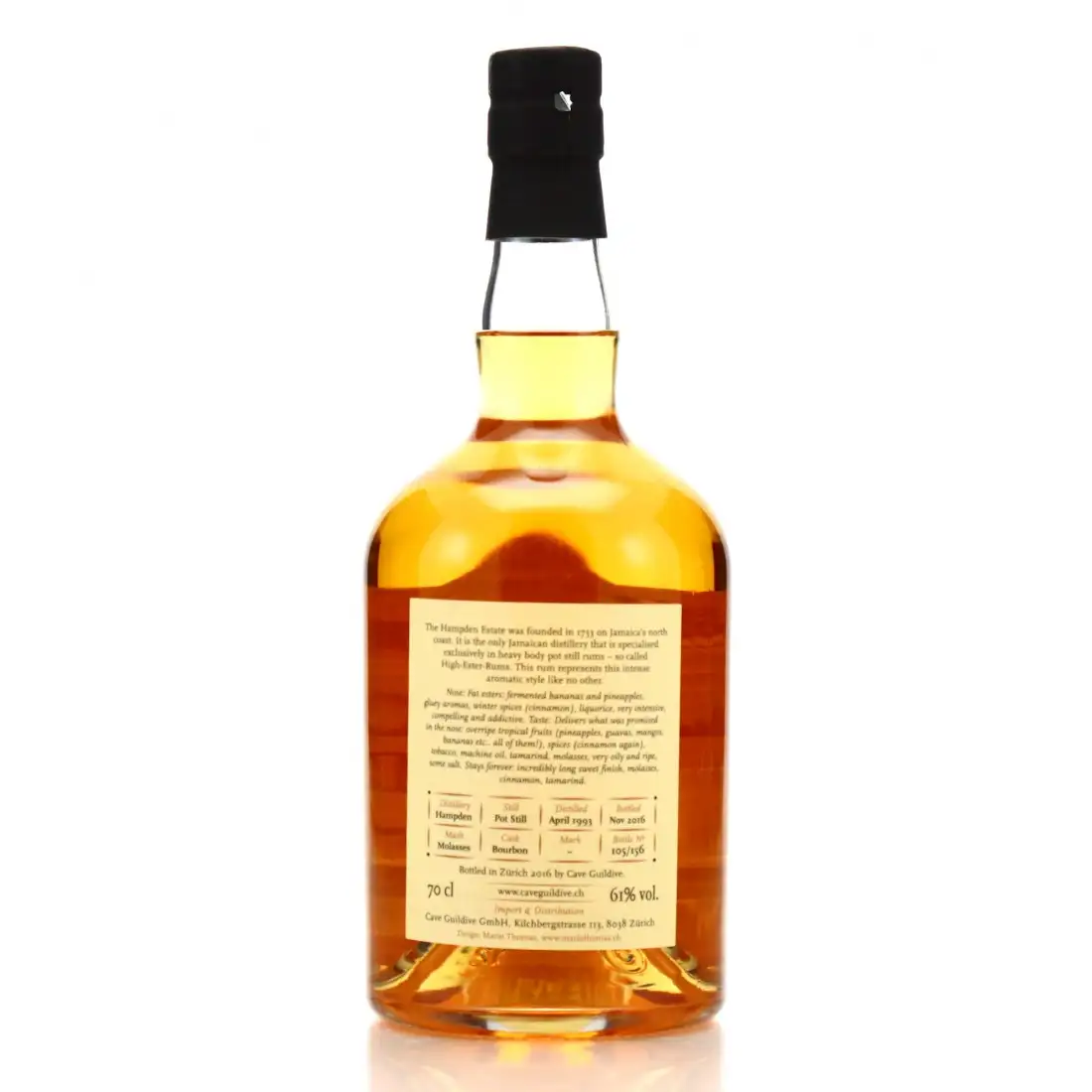 Hochauflösendes Bild von Cave Guildive Hampden Jamaica Rum <>H 1993