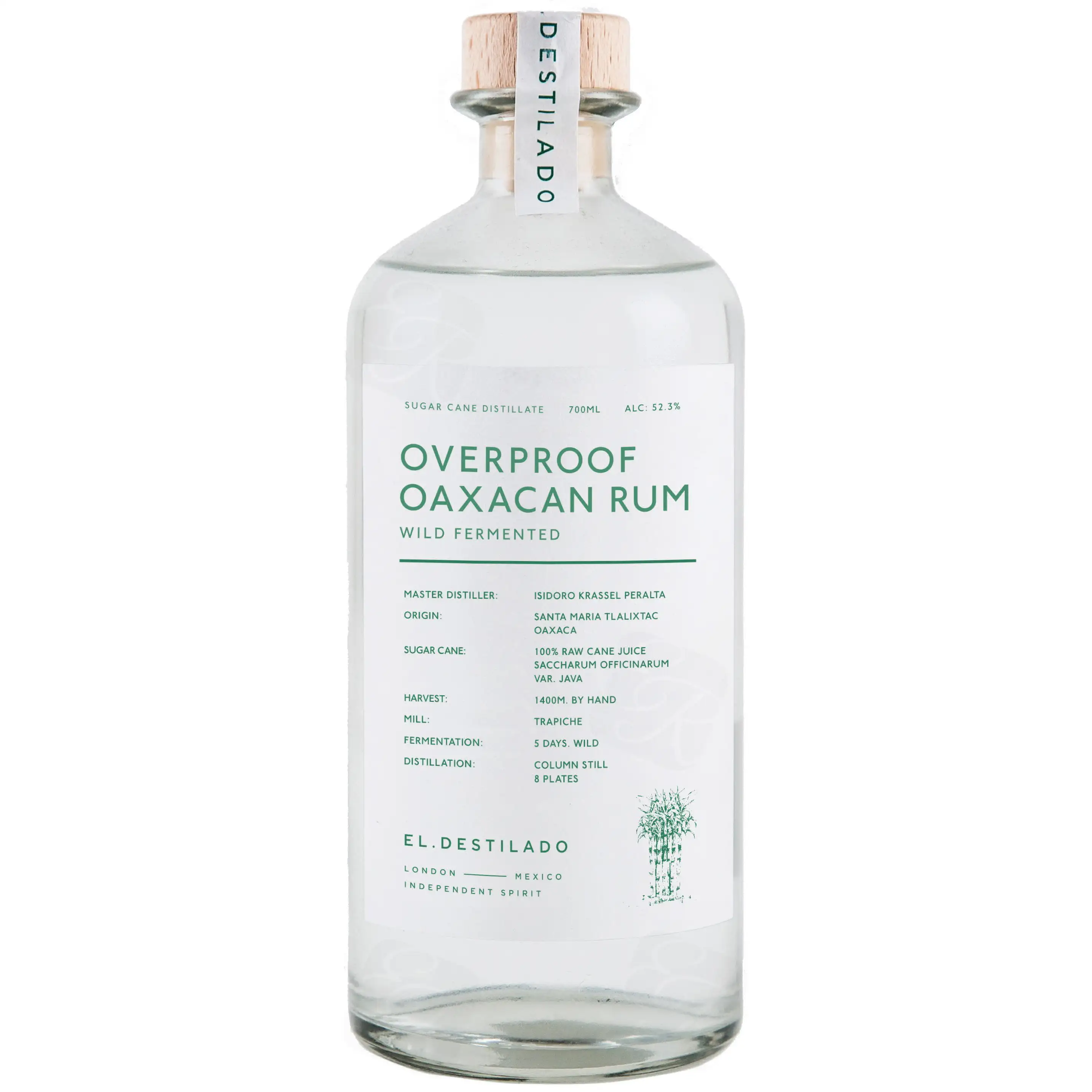 Bottle of El Distilado Overproof Oaxacan Rum Wild Fermented