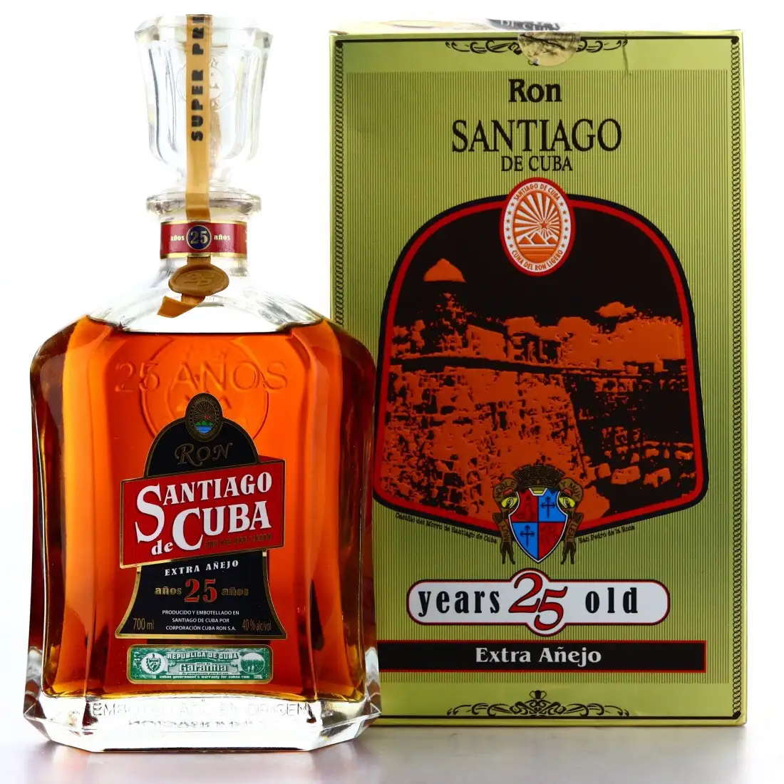 Bottle of Santiago de Cuba Extra Añejo 25 Años