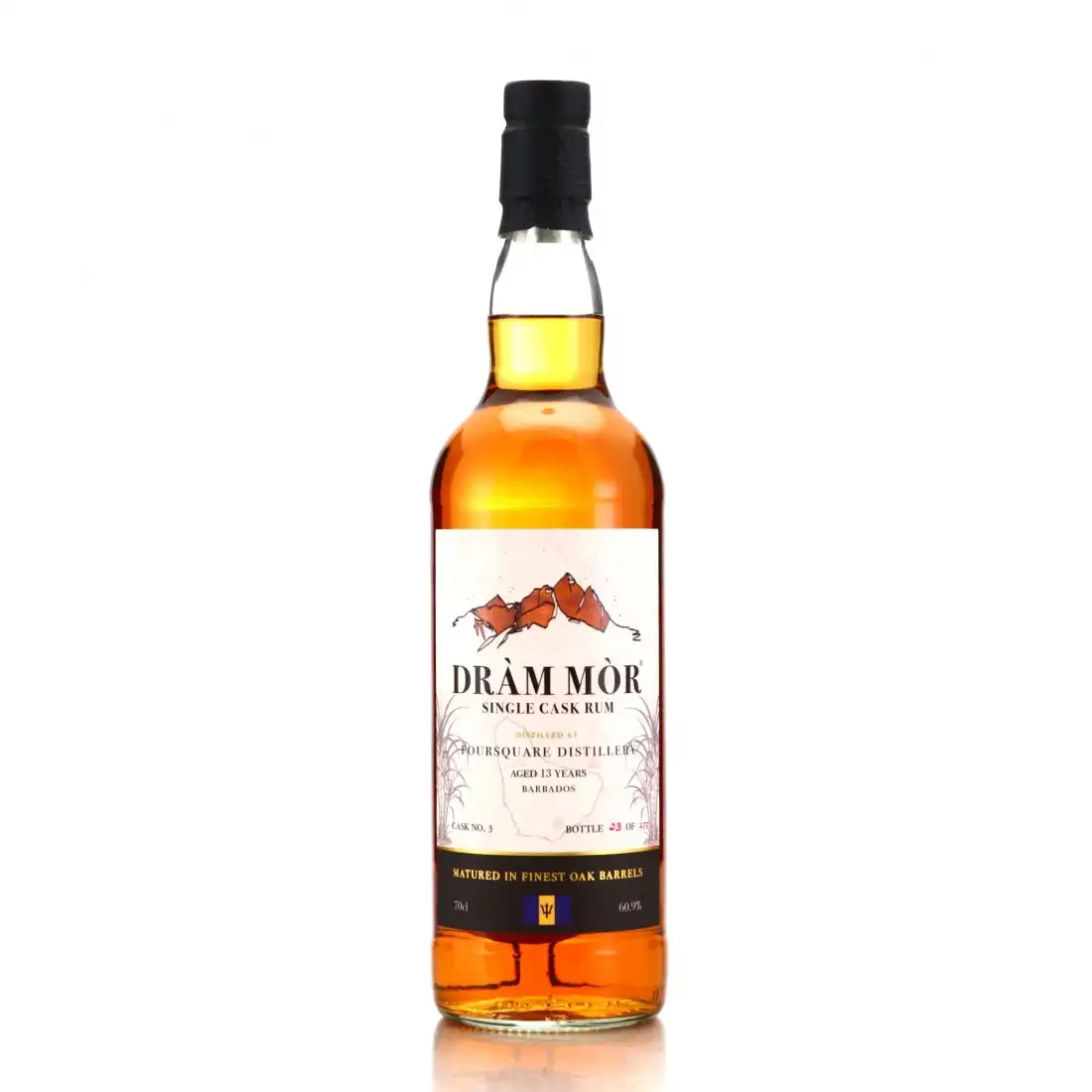 Bottle of Dràm Mòr Foursquare Single Cask Rum