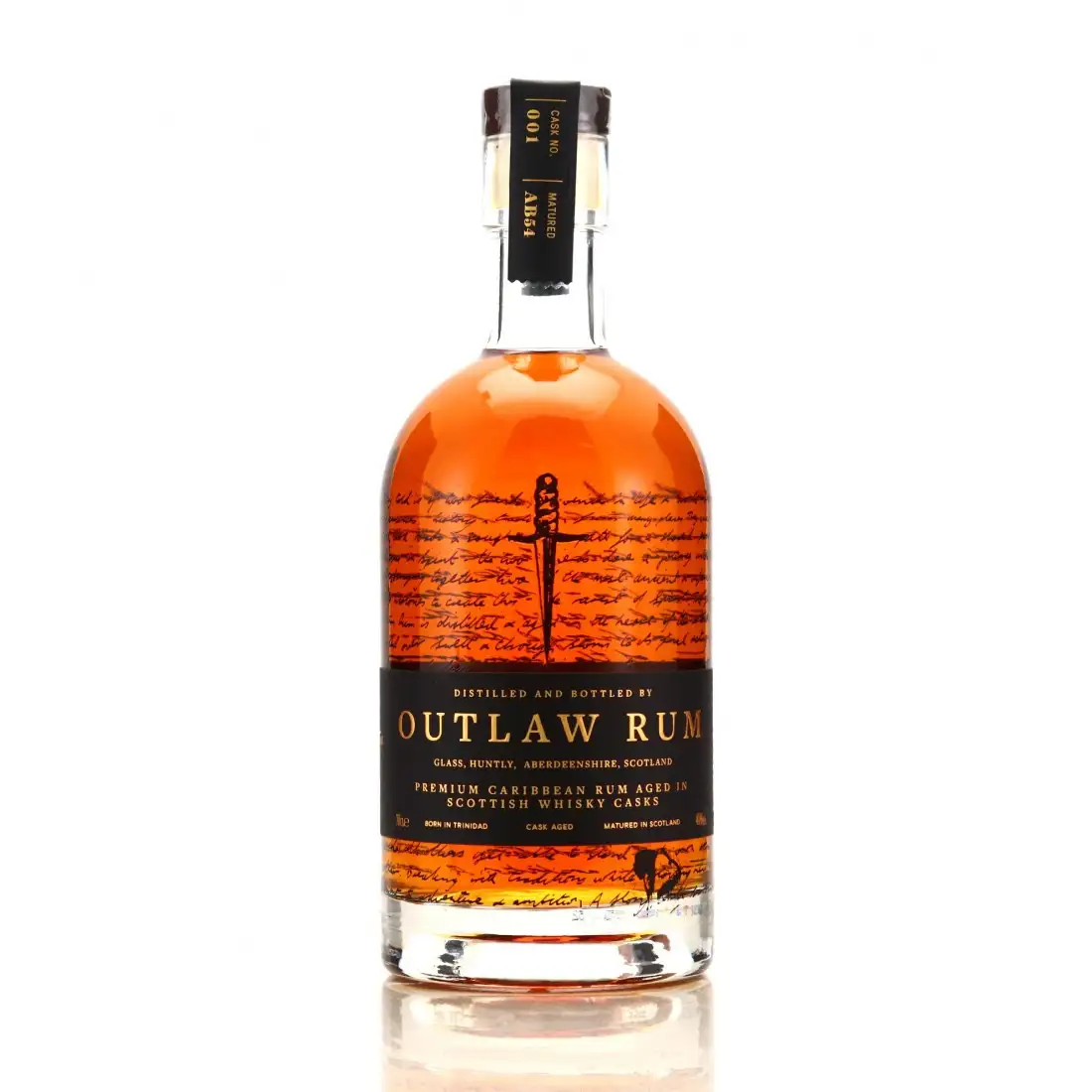 Bottle of The Outlaw Rum Company Outlaw Rum 2019