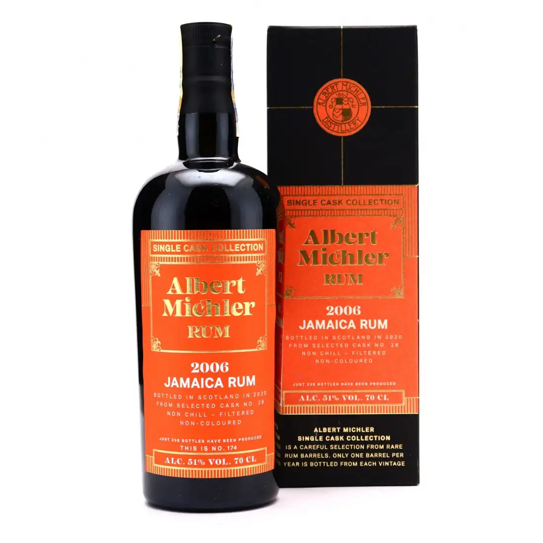 Bottle of Albert Michler Distillery Worthy Park Jamaica Rum 2006