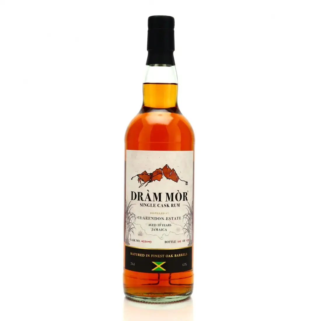 Bottle of Dràm Mòr Clarendon Single Cask Rum