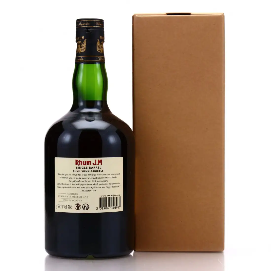 Hochauflösendes Bild von Rhum J.M Sélection exclusive The Nectar 2015