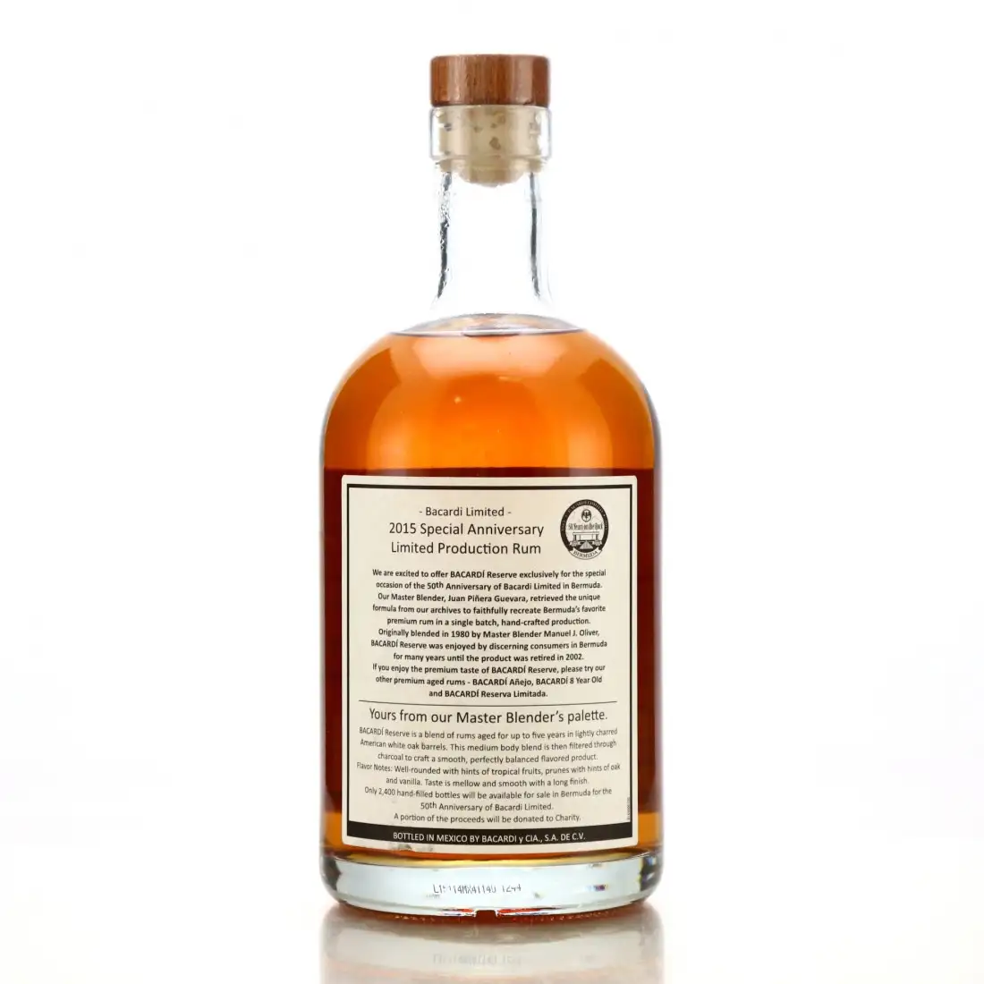 High resolution image of Bacardi Reserve 2015 Special Anniversary