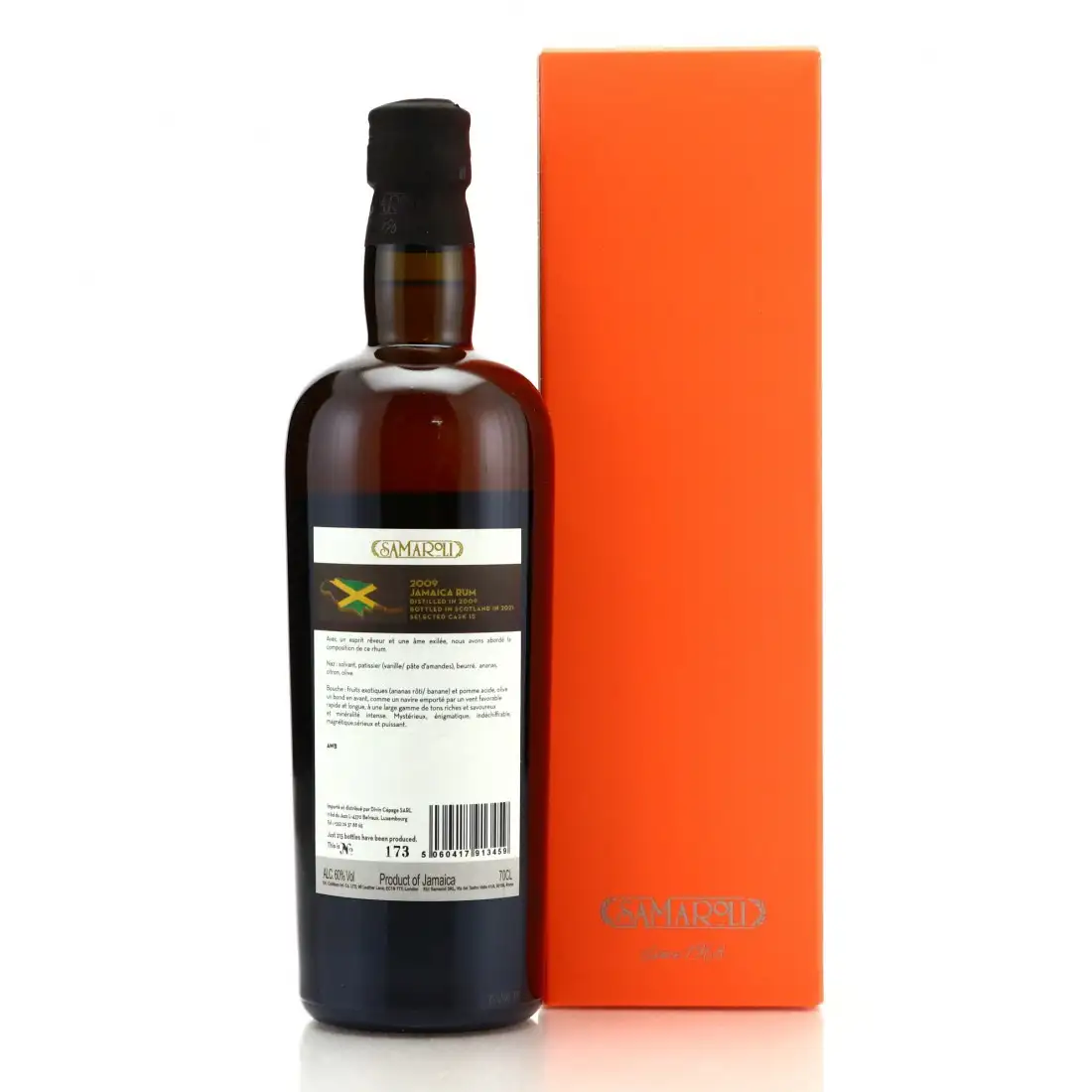 High resolution image of Samaroli Hampden Caksus Jamaica Rum (Recalled) DOK 2009