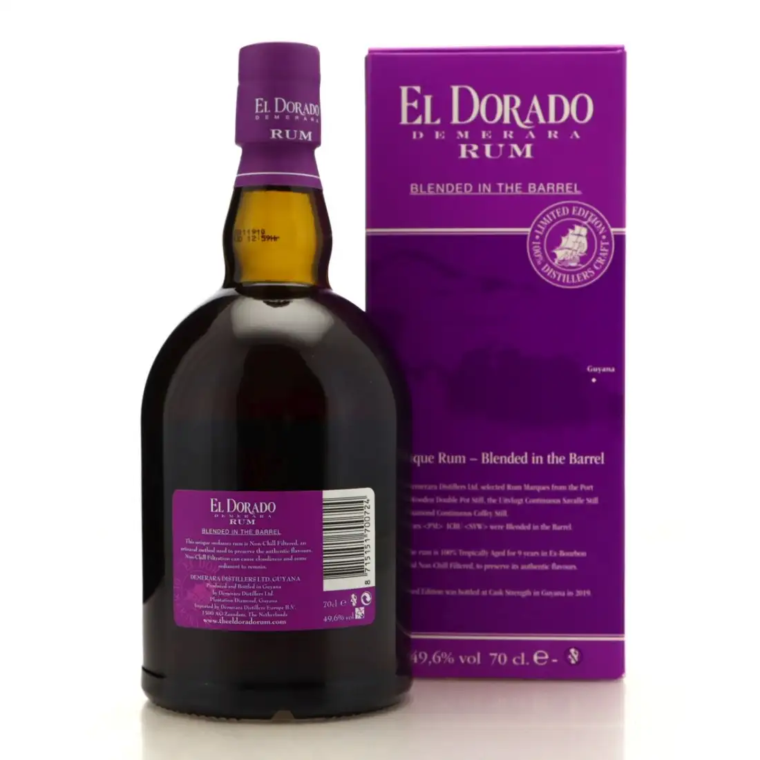 High resolution image of Port Mourant &amp; Uitvlugt &amp; Diamond El Dorado Blended In The Barrel PM ICBU SVW 2010