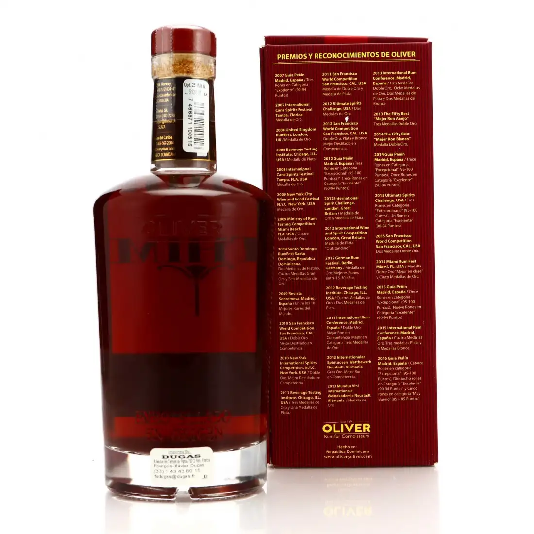 Image haute résolution de Oliver &amp; Oliver Opthimus 25 Años Malt Whisky Finish (REPOSADO Y TERMINADO)