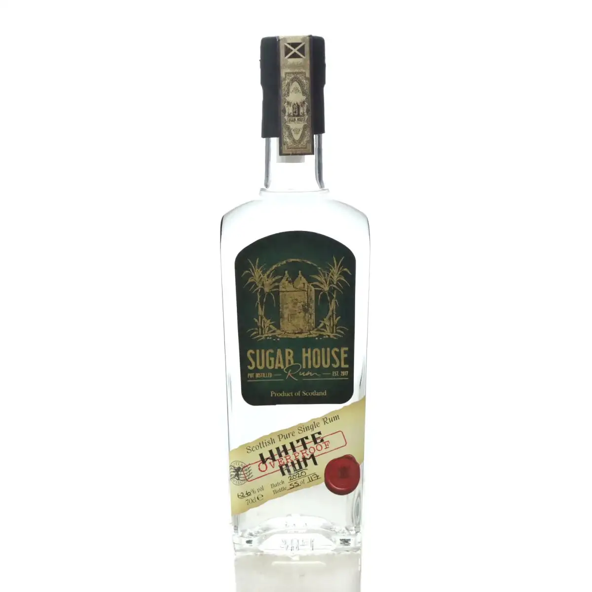 Bottle of Strathearn Sugar House Overproof White Rum
