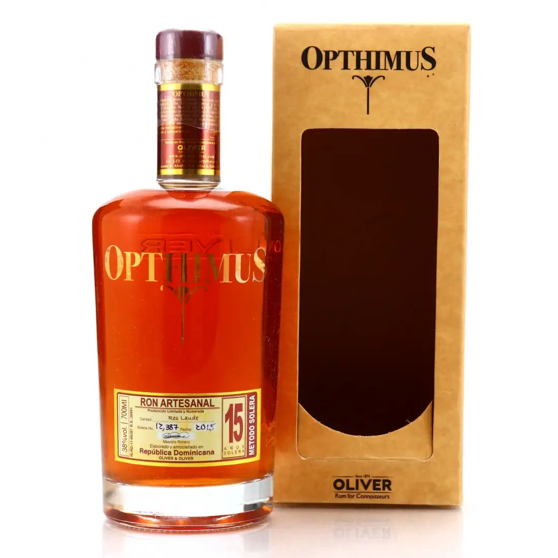 High resolution image of Oliver & Oliver Opthimus Ron Artesanal 2015