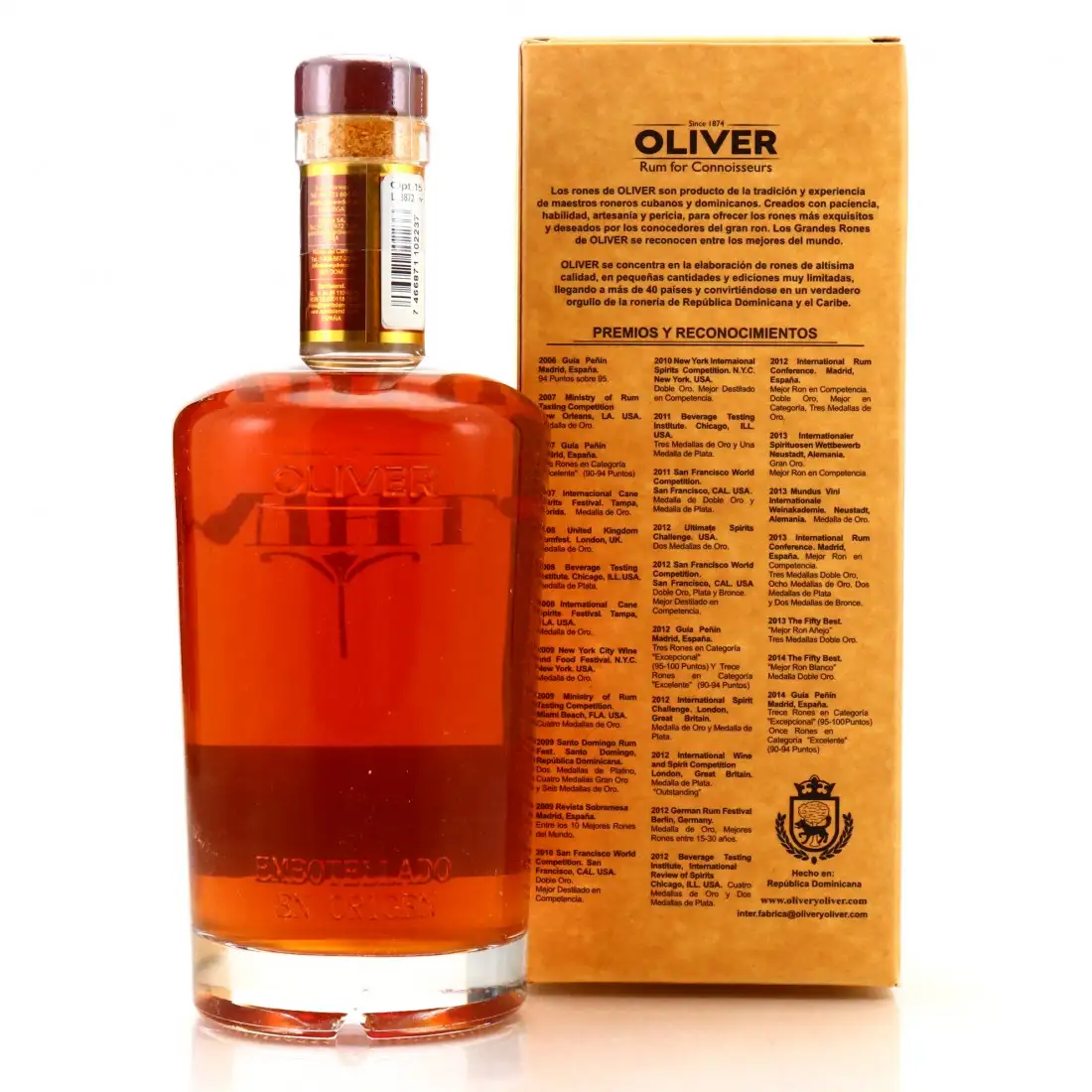 High resolution image of Oliver & Oliver Opthimus Ron Artesanal 2015