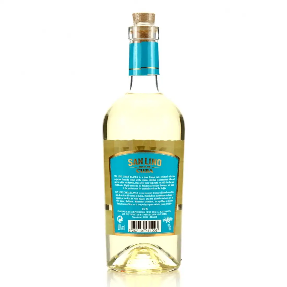 Image haute résolution de Cuba Ron S.A. San Lino Carta Blanca Superior