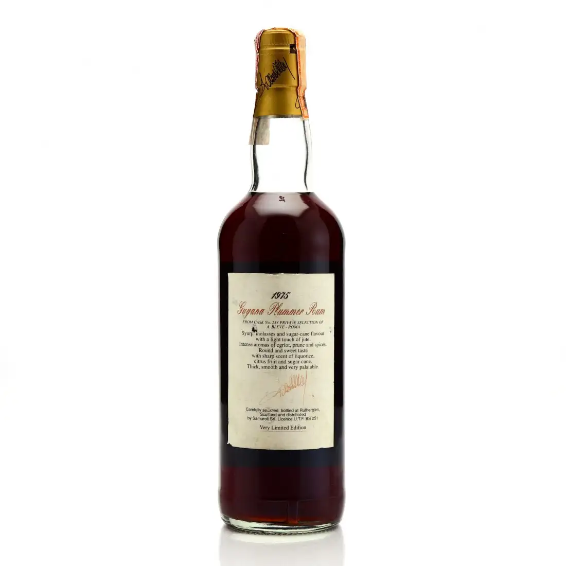 Image haute résolution de Samaroli Diamond Plummer Rum 1975