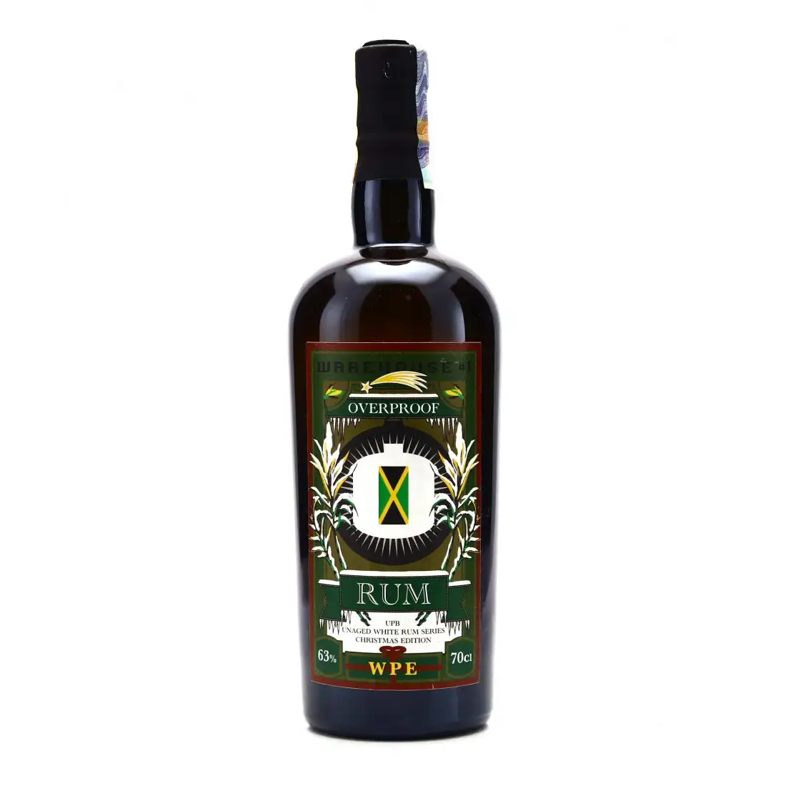 Bottle of Warehouse #1 Worthy Park Overproof White Rum (Christmas Edition) WPE 2021