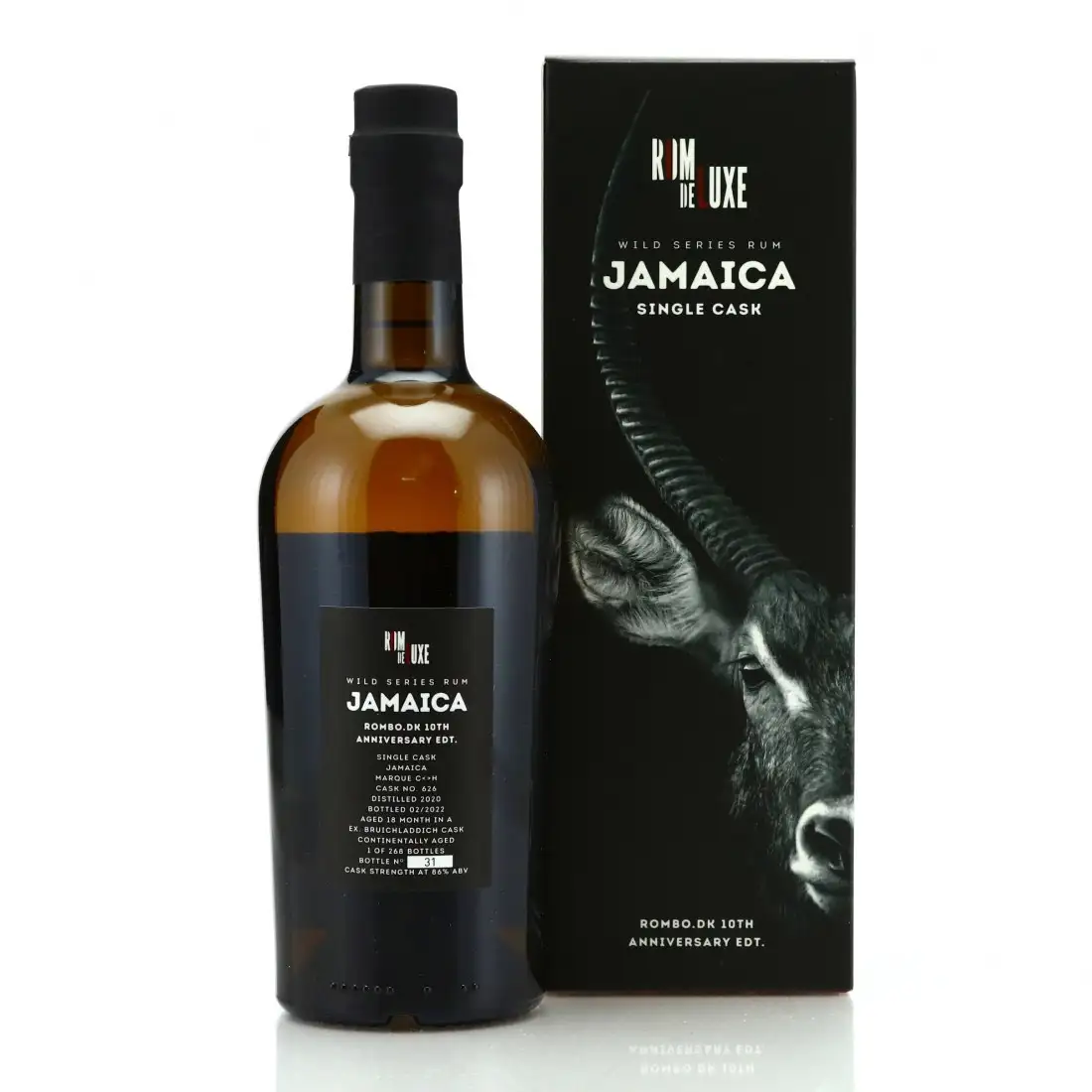 High resolution image of Romdeluxe Hampden Wild Series Rum Jamaica No. 23 (Rombo.dk) C<>H 2020