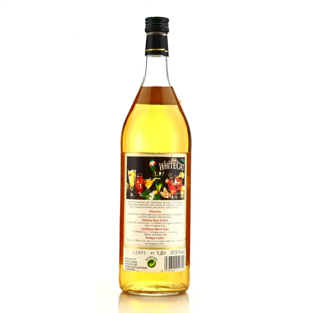 High resolution image of Hansen White Cat West Indies Dark Rum