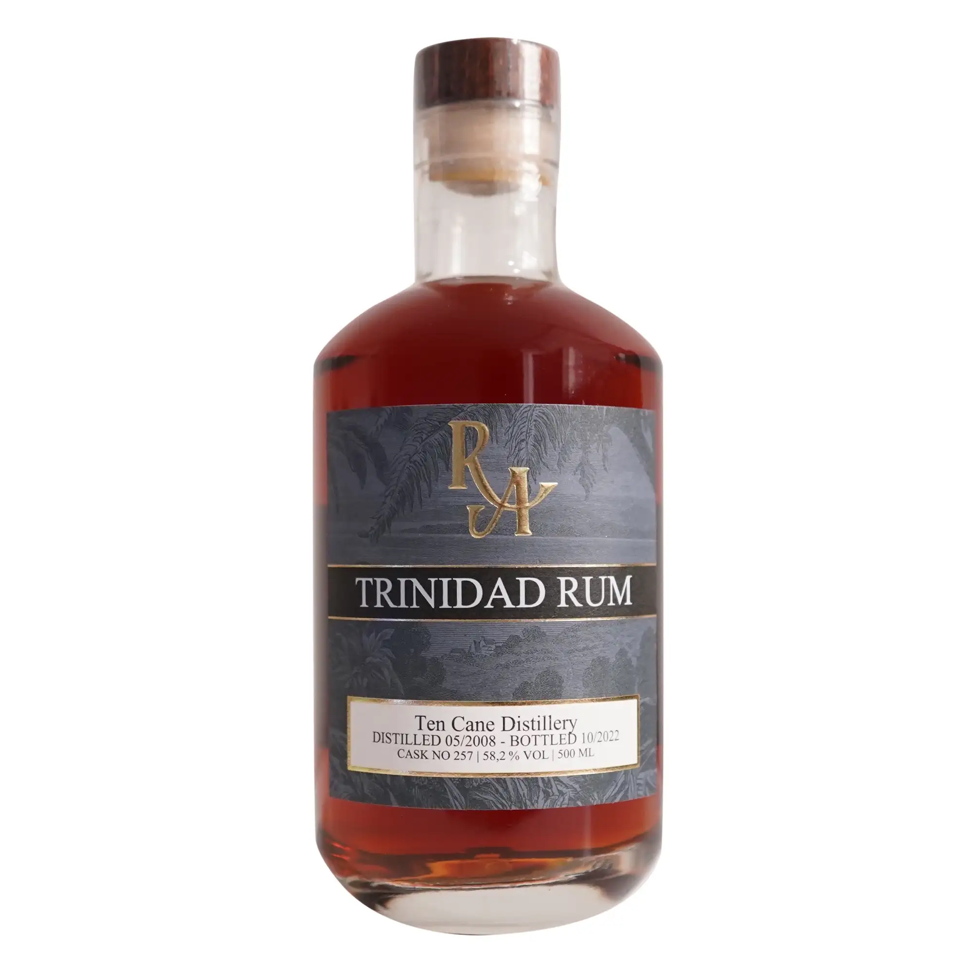 Bottle of Ten Cane RA Trinidad Rum 2008