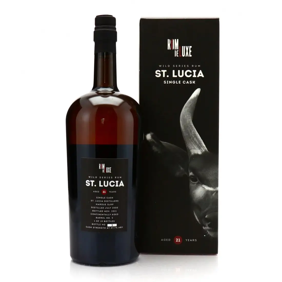 High resolution image of Romdeluxe Wild Series Rum St. Lucia No. 21 (Magnum) SLRP 2000