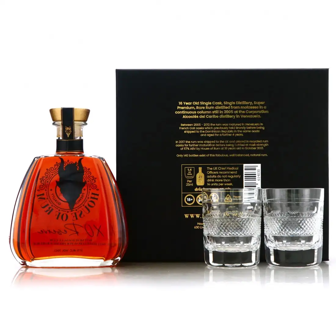 Image haute résolution de House of Rum C.A.D.C XO Reserve Gift Pack 2005