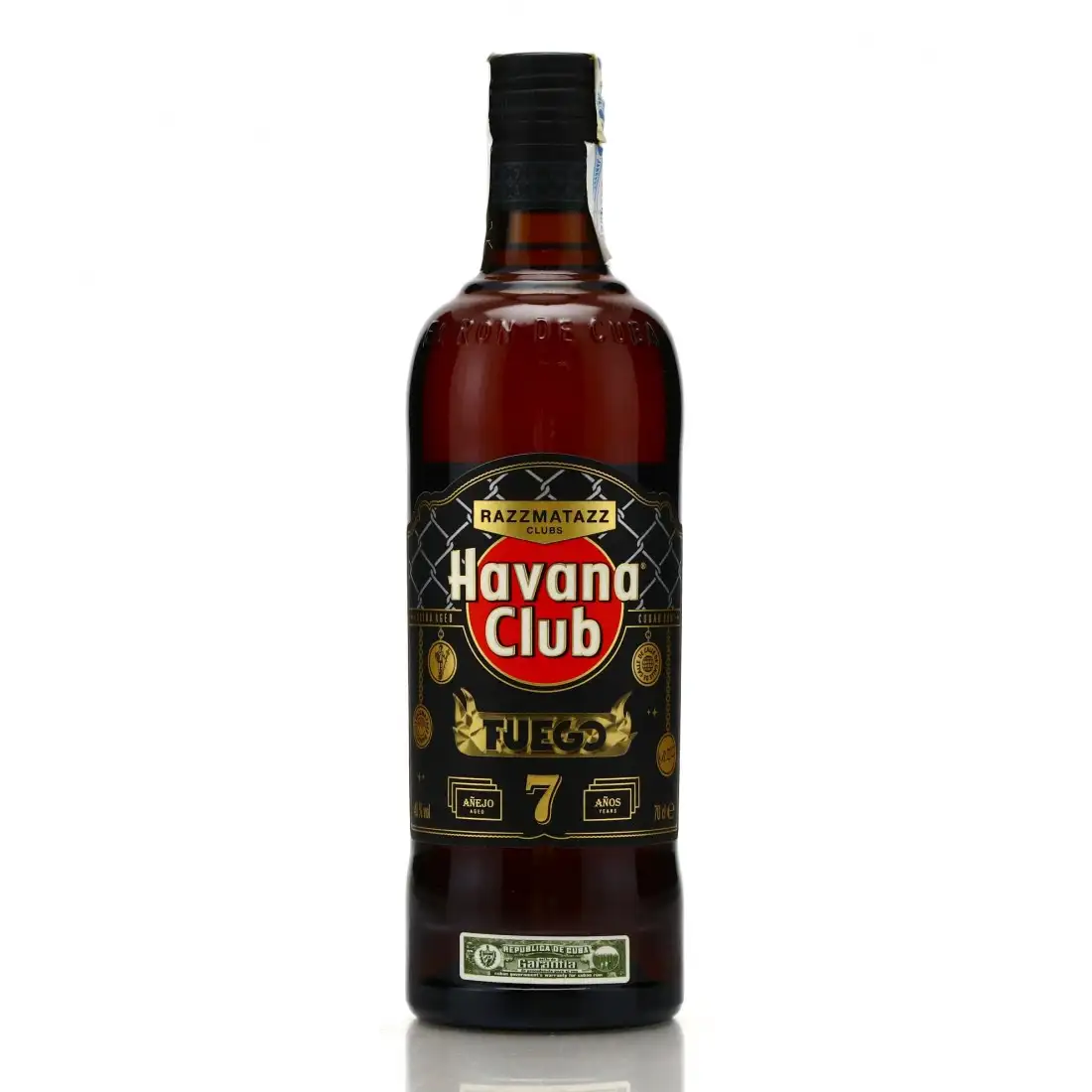 Bottle of Havana Club 7 Años Fuego (Razzmatazz Clubs)