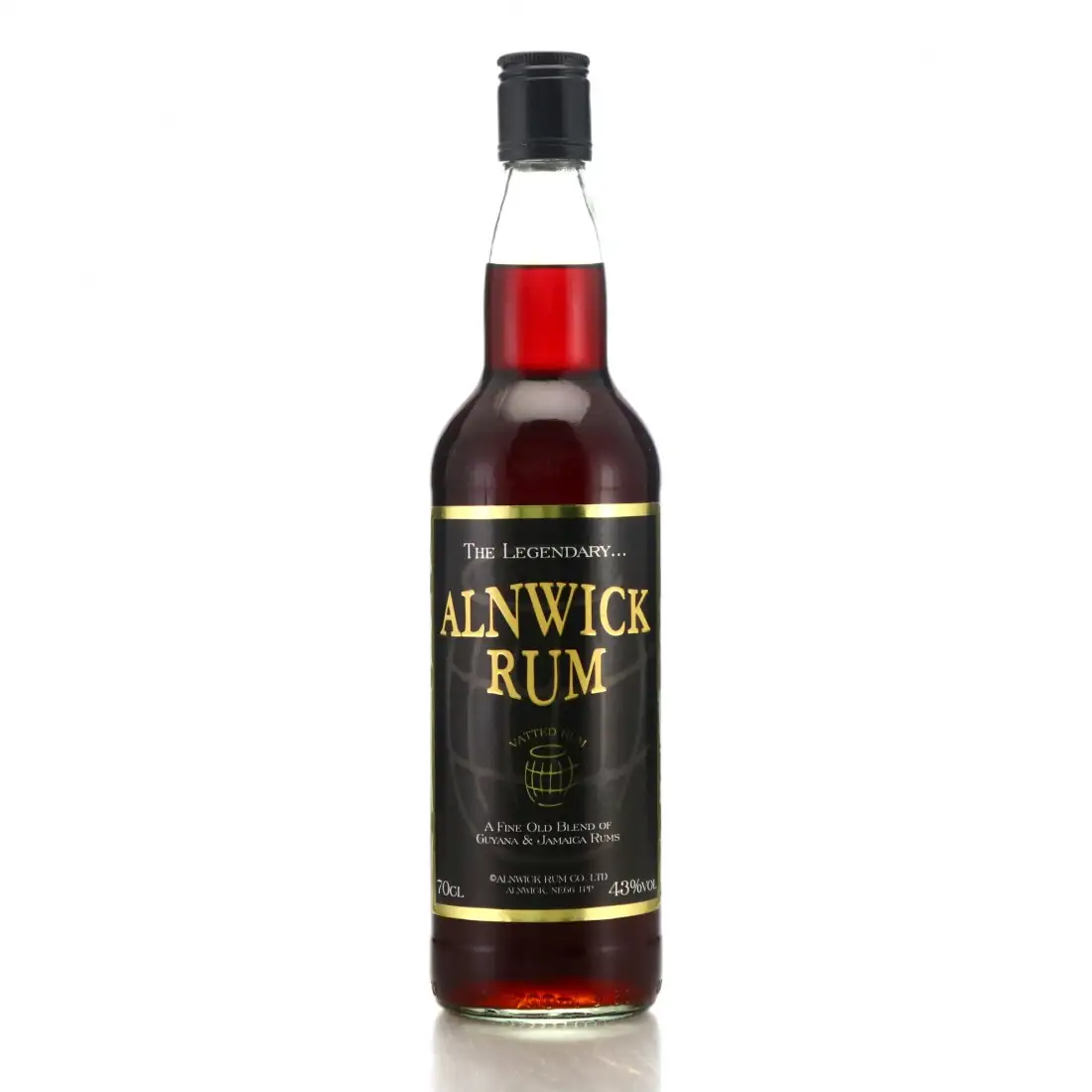 Bottle of Alnwick Rum The Legendary