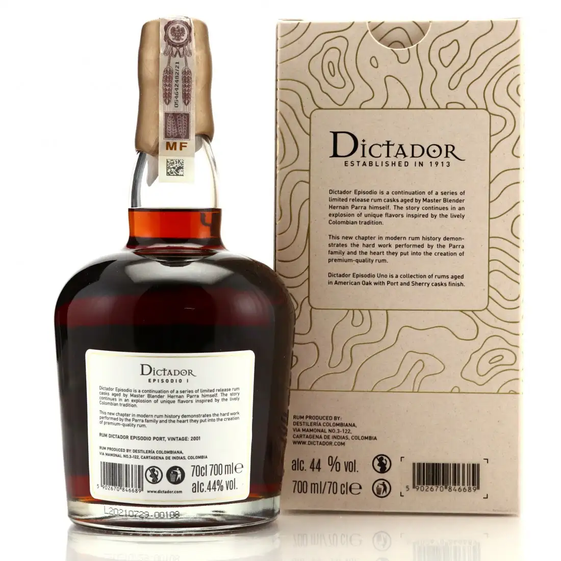 Image haute résolution de Dictador Episodio 1 Port Cask 2001