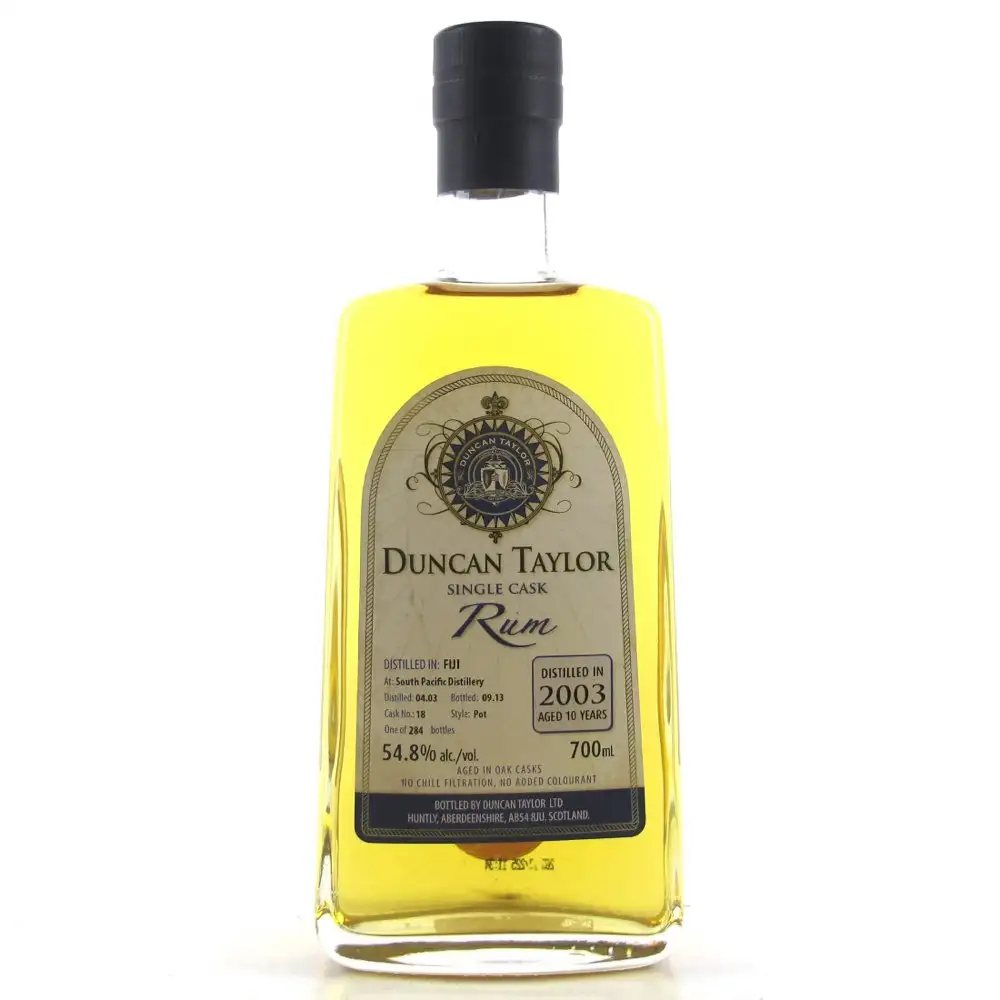 Bottle of Duncan Taylor South Pacific Single Cask Rum 2003