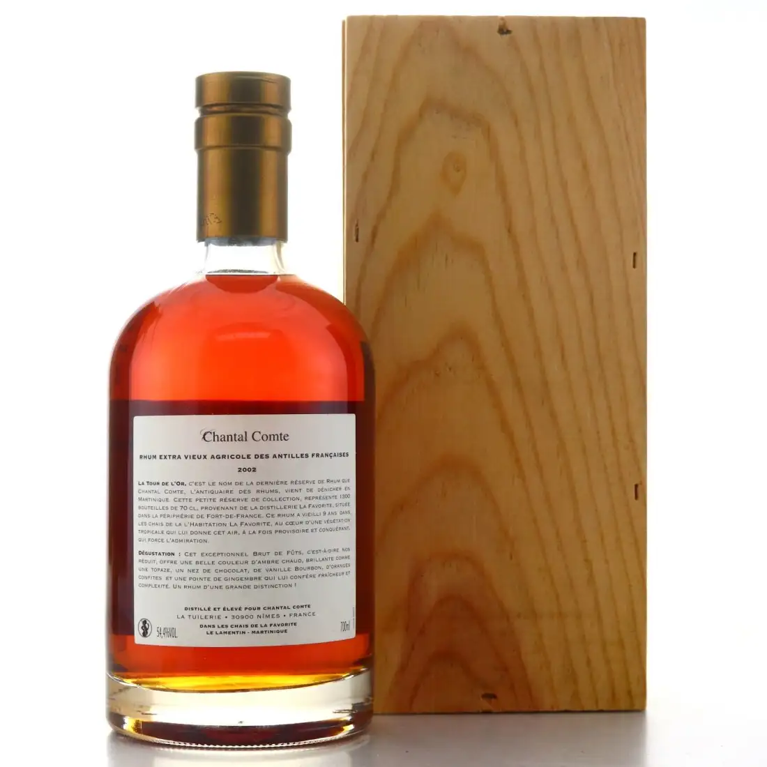 High resolution image of Rhum Chantal Comte La Favorite La Tour De L‘Or 2002