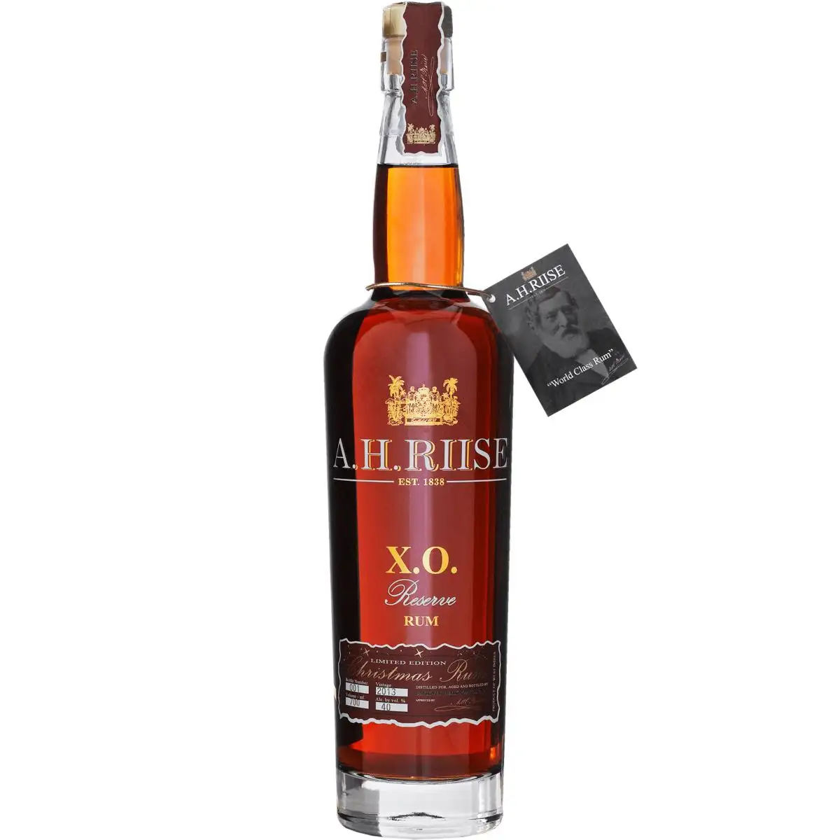 Bottle of A.H. Riise XO Reserve Christmas Rum