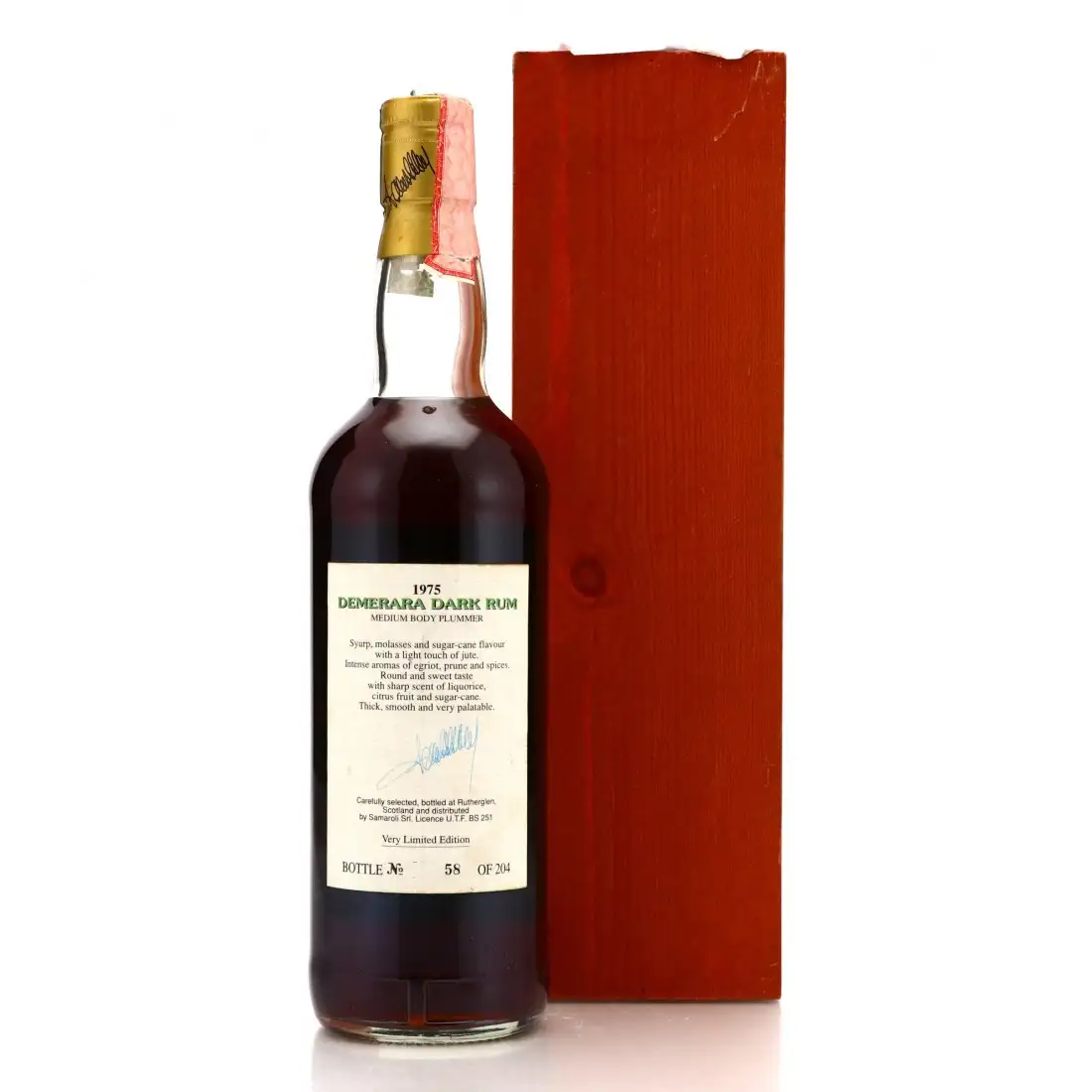 Image haute résolution de Samaroli Demerara Dark Rum (Natural Strength) 1975