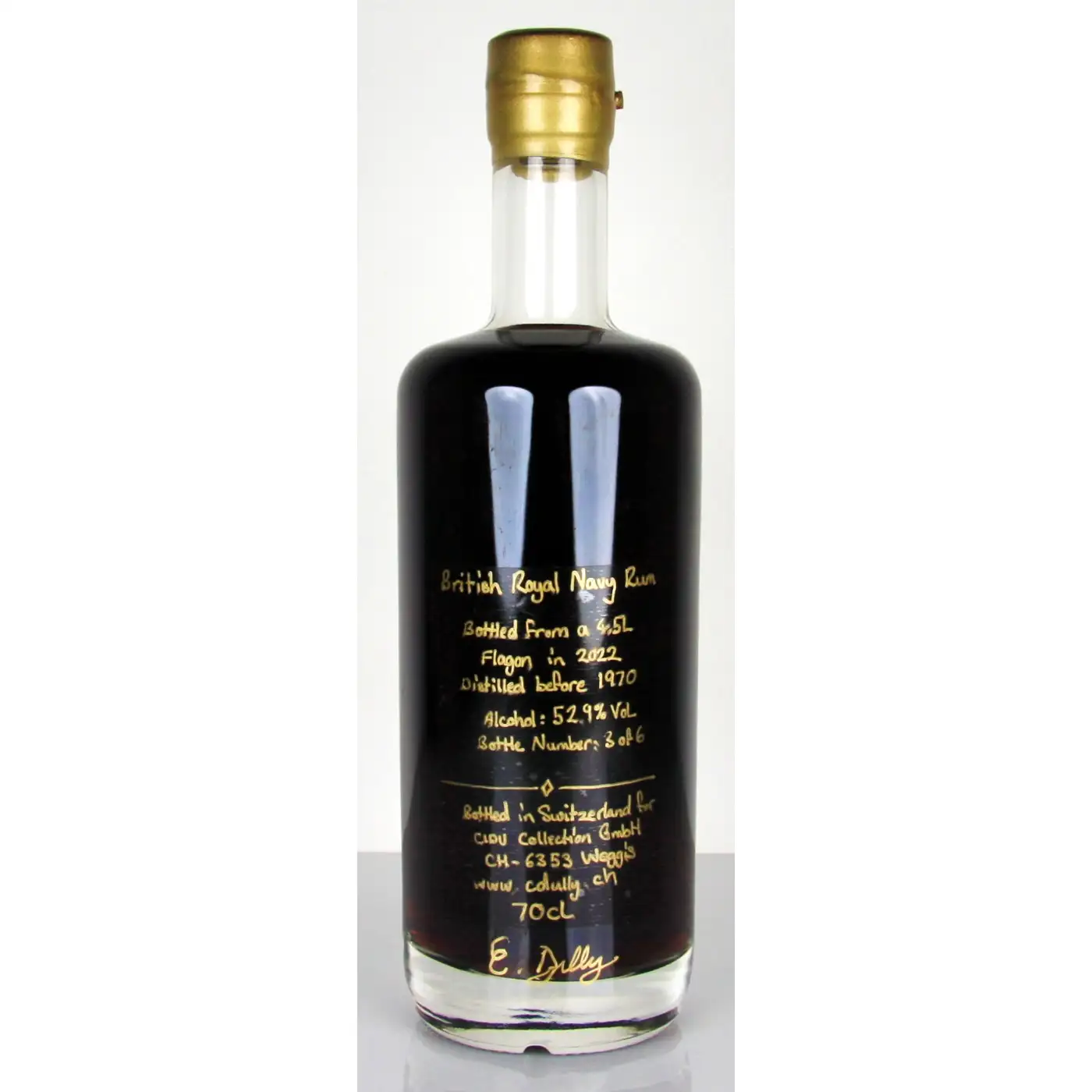 High resolution image of C. Dully Selection British Royal Navy Rum (Pre-1970)