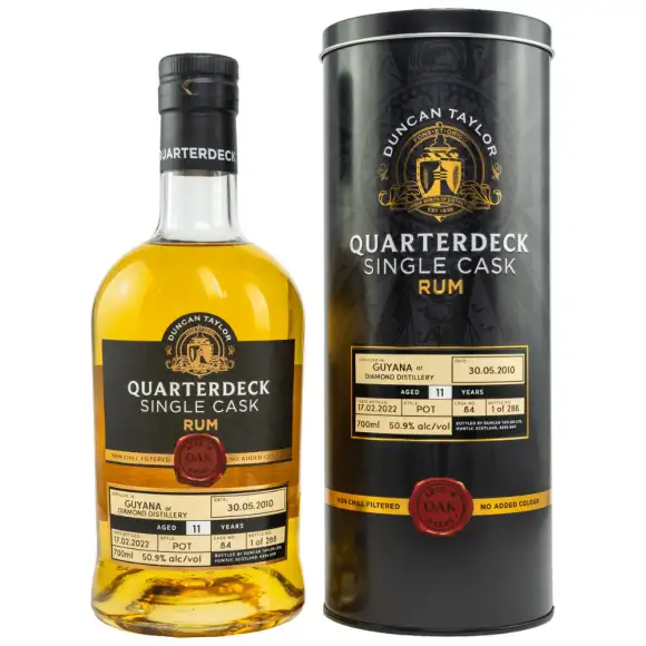 Bottle of Duncan Taylor Diamond Quarterdeck Single Cask Guyana 2010