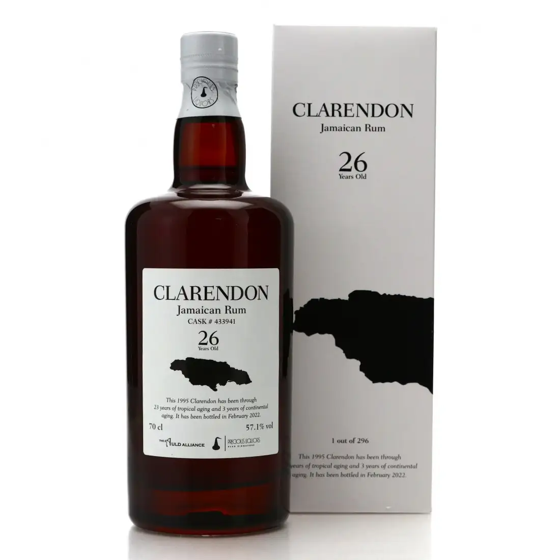Bottle of Precious Liquors Clarendon Jamaican Rum 1995