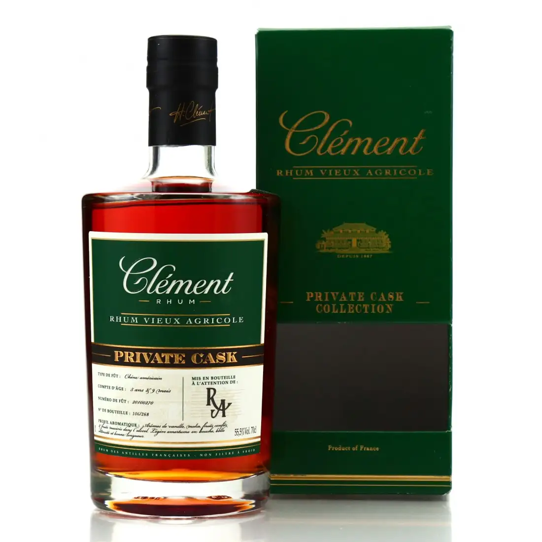 Bottle of Clément Private Cask (RA) 2015